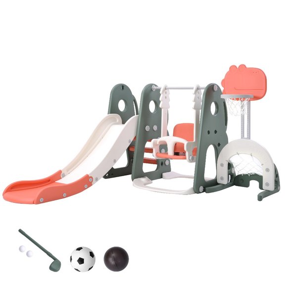 6 in 1 Toddler Slide and Swing Set - Picture 7 of 11